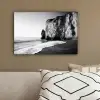 Strand - Klif - Golven - Voetstappen canvas 2cm klein -sfeer3