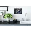 Kerstbal - Versierd - Blauw Muursticker klein -keuken