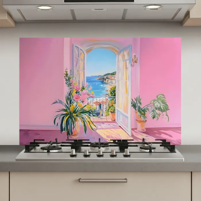 Roze - Buiten - Verf keuken achterwand spatscherm klein -3d_website