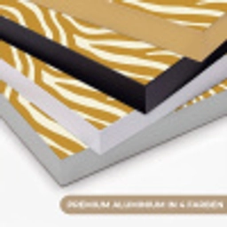 Zebra - Klassiek - Oker - Geel Textielframe zwart klein 947 -USP_kleurenDE
