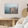 Houten steiger - Helderblauwe lucht PET vilt klein -sfeer3