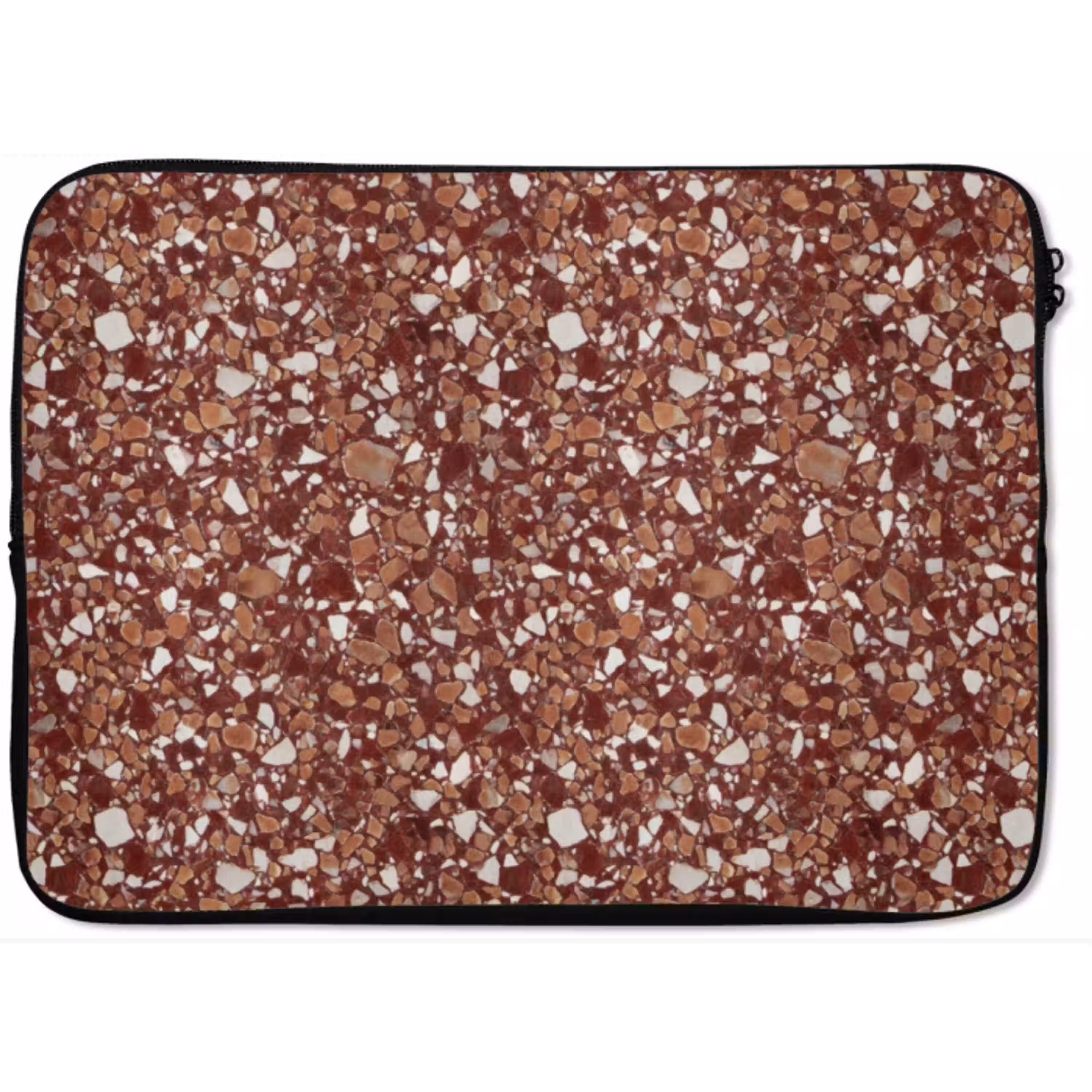Terrazzo - Patroon - Steentextuur - Roodbruin laptophoes neopreen klein 279 -zkaufland3dotto