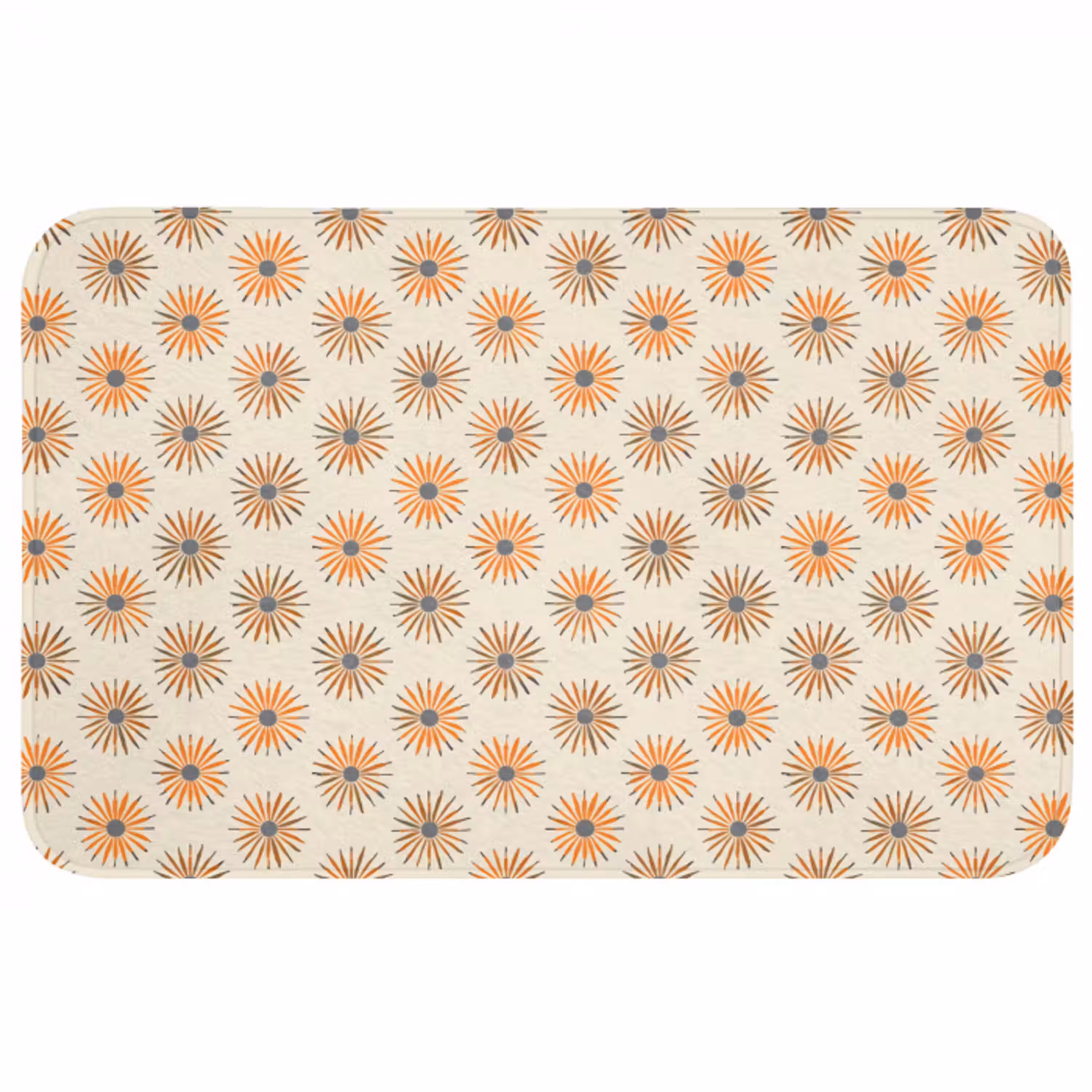 Madelief - Patroon - Oranje WCmat middel 1009 -3d