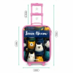 Dieren - Sterren - Planeten - Astronaut Kinderkoffer - Roze klein -productfoto_formaten