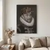 Willem van Oranje - Adriaen Thomasz - Panterprint Textielframe zwart klein -sfeer1