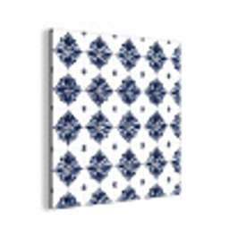 Tegelmotief - Blauw - Wit - Bloem aluminium wit klein 46 -3d