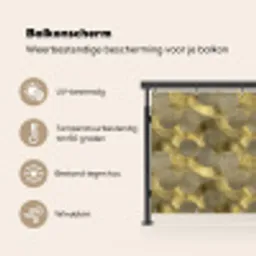 Modern - Geometrisch - Goud Balkonbeschermer Duitsland klein 596 -specs_NL