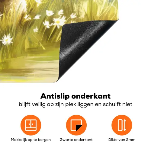 Schaap - Weide - Groen Inductie beschermer vinyl 3mm klein -zzzzzzz-td-onderkant