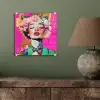 Bloemenkroon - Goud - Vrouw - Portret plexiglas 5mm klein -sfeer3