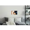 Abstract - Vormen - Donkerblauw Muursticker klein -slaapkamer