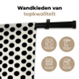 Klassiek - Stippen - Zwart Wandkleed katoen klein 269 -sfeer2