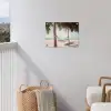 Hangmat - Palmbomen - Strand - Zee tuinposter los doek klein -sfeer8
