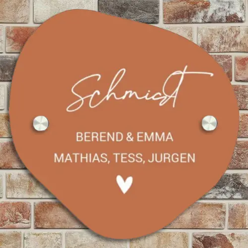 Terracotta - Sierlijk Naambord Organisch middel -sfeer10