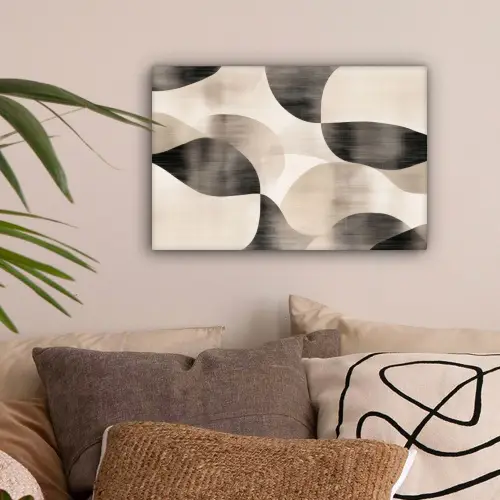 Grillige vormen - Subtiele overgangen - Dynamisch canvas 2cm klein -sfeer1