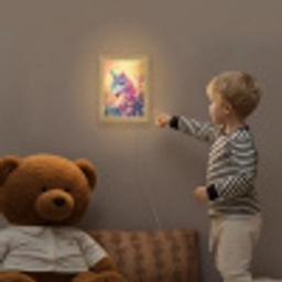 Eenhoorn - Roze - Kleurrijk - Sprookjesbos Light Box met kabel klein -sfeer4a_kind