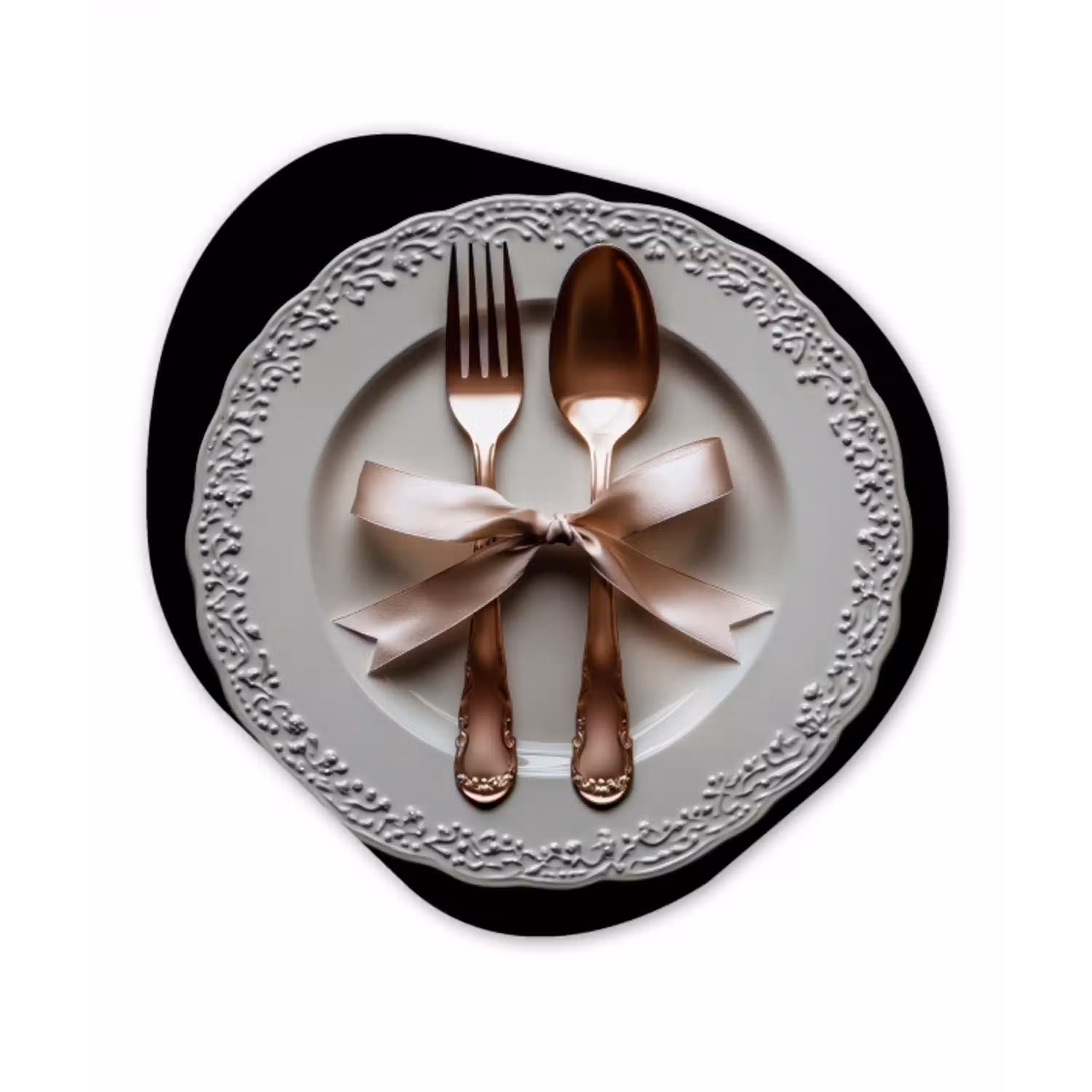 Rose - Strik - Bestek Wandcirkel Organisch Forex 3mm klein -3d