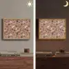 Bloemen - Klassiek - Roze Light Box met batterij (Wandlamp) middel 907 -sfeer3