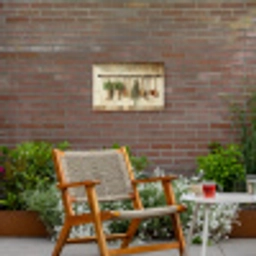Hout - Keukengerei - Stilleven - Tegels Tuinposter op houten frame 2 cm dik klein -sfeer3
