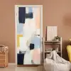 Kunst - Wit - Abstract - Modern deurposter klein -sfeer1