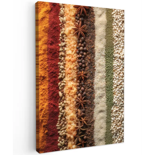 Banen - Verticaal - Kruiden - Variatie Tuinposter op houten frame 2 cm dik klein -3d