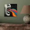 Mond - Golven - Regenboog aluminium wit klein -sfeer2