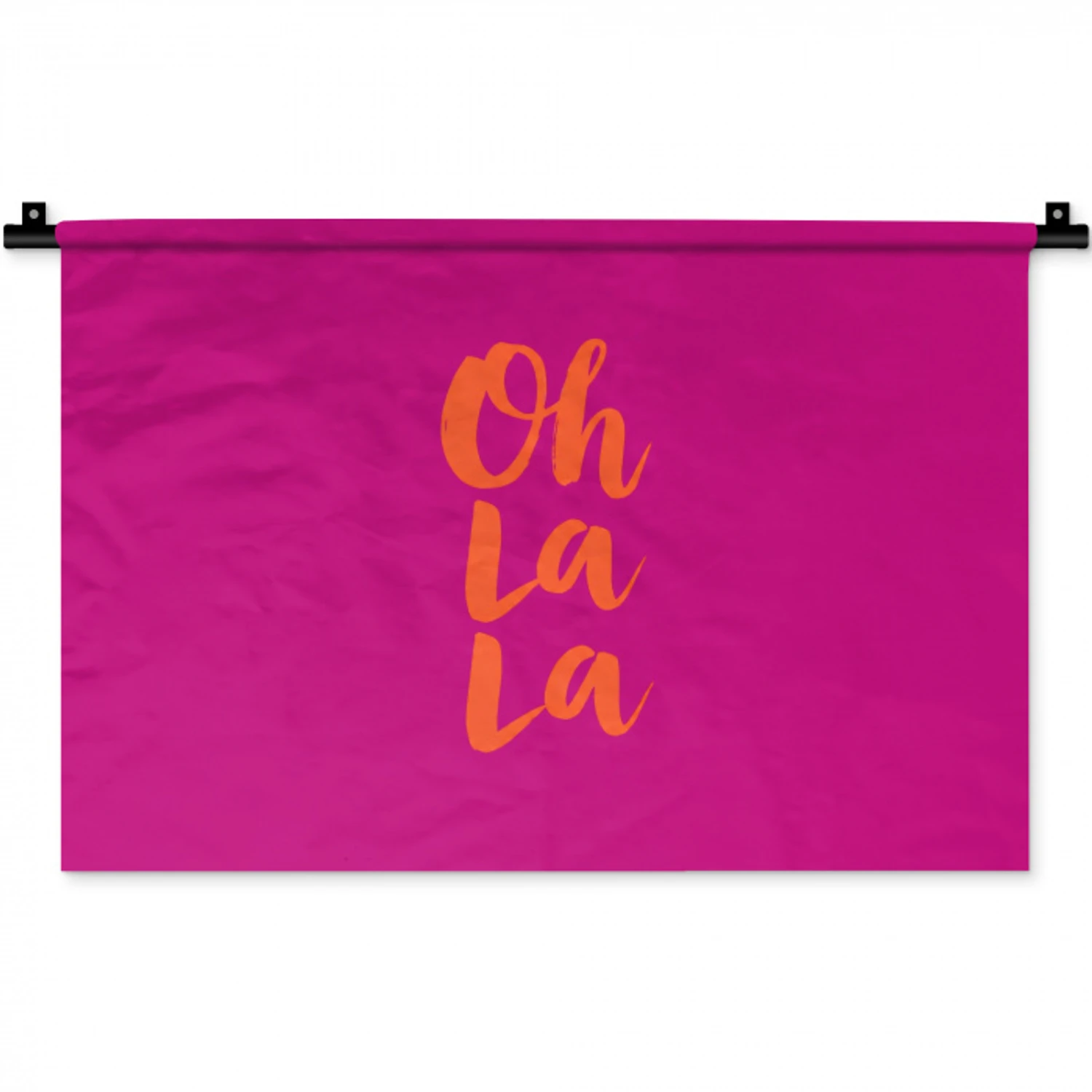 Oh la la - Roze - Oranje - Minimalistisch Wandkleed katoen klein -zz3d