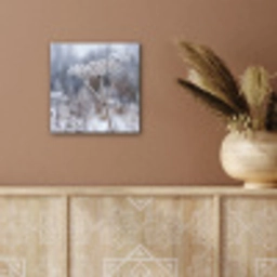 Schermbloem - Rijp - Kristallen - Winter - Delicaat aluminium wit klein -sfeer4