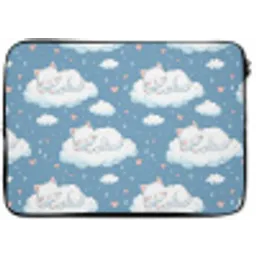 Kitten - Wolken - Blauw laptophoes neopreen klein 279 -zkaufland3dotto