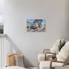 Auto - Vrouw - Groen Tuinposter op houten frame 2 cm dik klein -sfeer1
