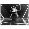Basketbal - Basketbalveld - Lichtlijnen tuinposter los doek klein -3d
