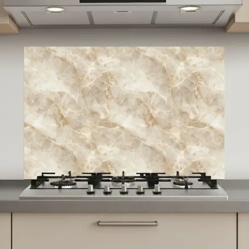 Lichtbeige - Onyx - Subtiel keuken achterwand spatscherm klein 900 -3d_website