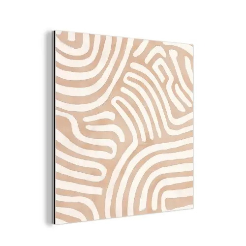 Beige - Aardspatroon aluminium wit klein -3d