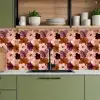 Bloemen - Abstract - Aardetinten keuken achterwand 2 middel 871 -sfeer3