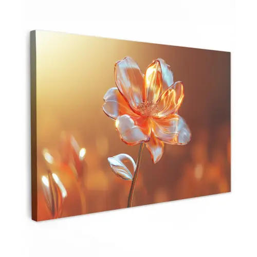 Glazen - Bloem - Zonlicht canvas 2cm klein -z3d