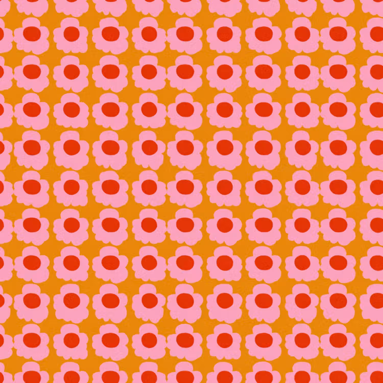Behang - Retro - Bloemen - Roze