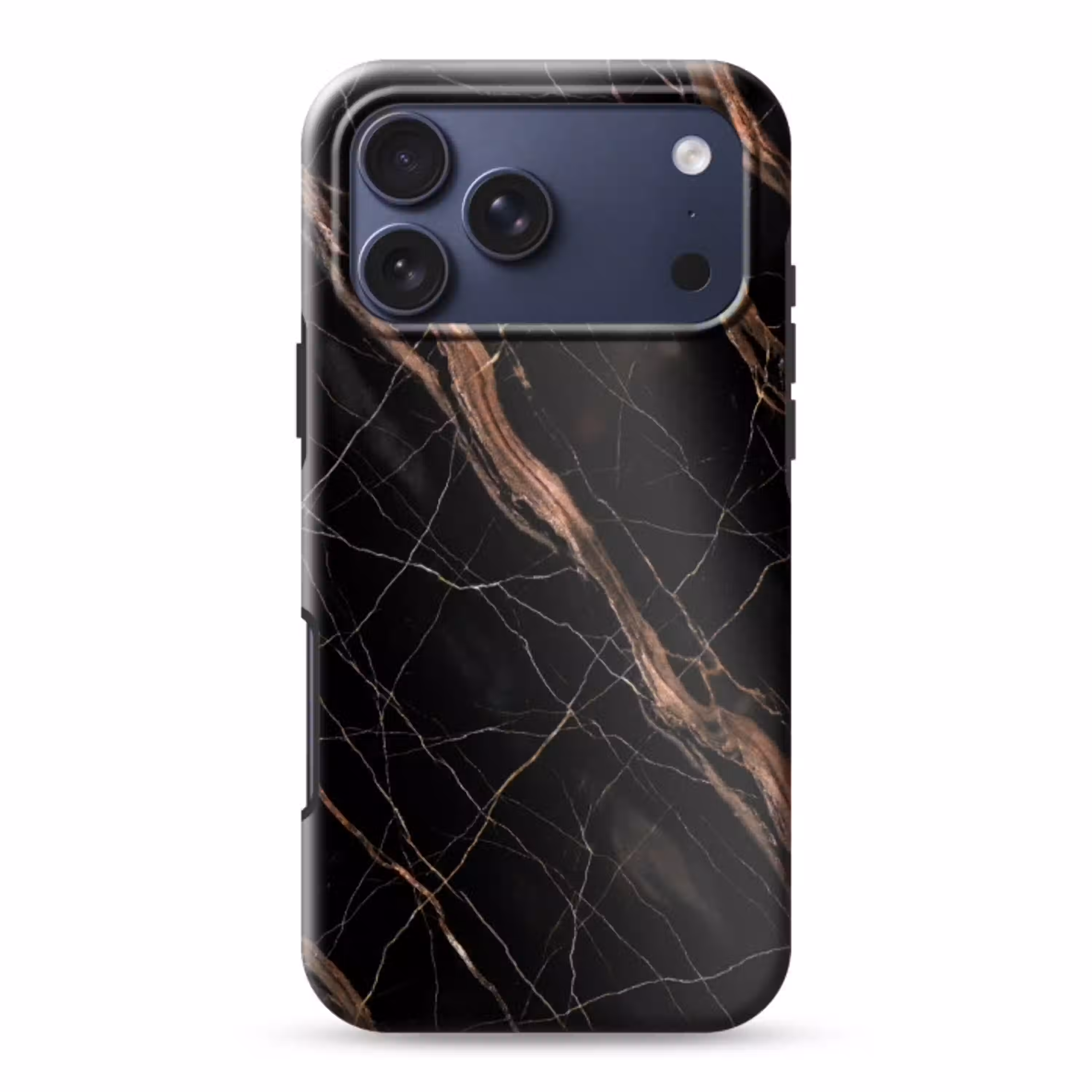 Marmer - Goud - Patroon - Luxe - Zwart Toughcase MagSafe Apple iPhone 17 Pro Max klein -3d