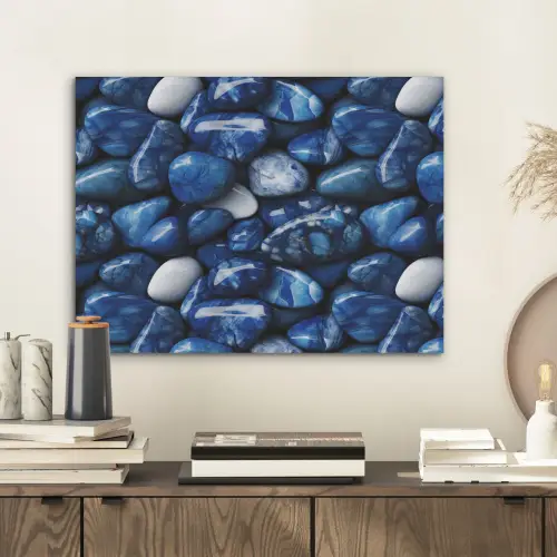 Luxe - Blauwe - Marmer - Stenen PET vilt klein 837 -sfeer1