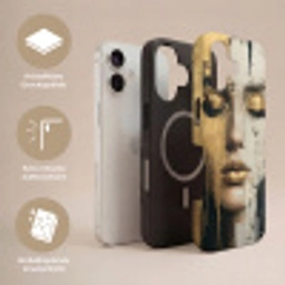 Abstract - Goud - Gezicht - Lippen Toughcase MagSafe Apple iPhone 17 klein -USP_Lagen_DE