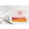 Heuvels - Oranje - Zon - Abstract muismat rubber klein -witbureau