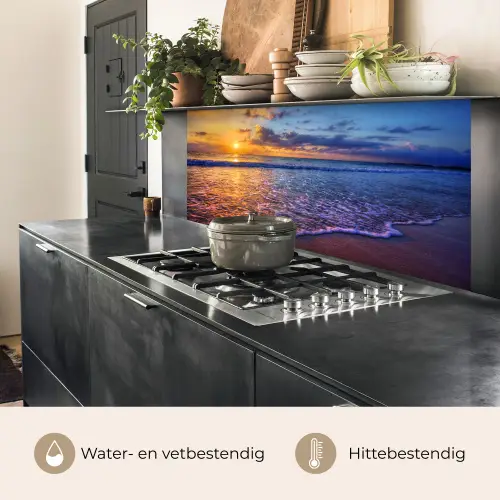 Zee - Strand - Zonsondergang - Wolken - Horizon keuken achterwand 2 middel -usp_NL