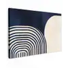 Donkerblauw - Abstract - Lijnen canvas 2cm klein -z3d