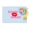 Lippen - Bisou - Blauw Placemat vinyl groot -zzzproduct_Kitchenyeah-website