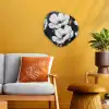 Bloemen - Wit - Abstract Wandcirkel Organisch Forex 3mm klein -sfeer4