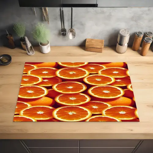 Sinaasappels - Oranje - Gesneden Inductie beschermer vinyl 3mm klein 276 -sfeer5