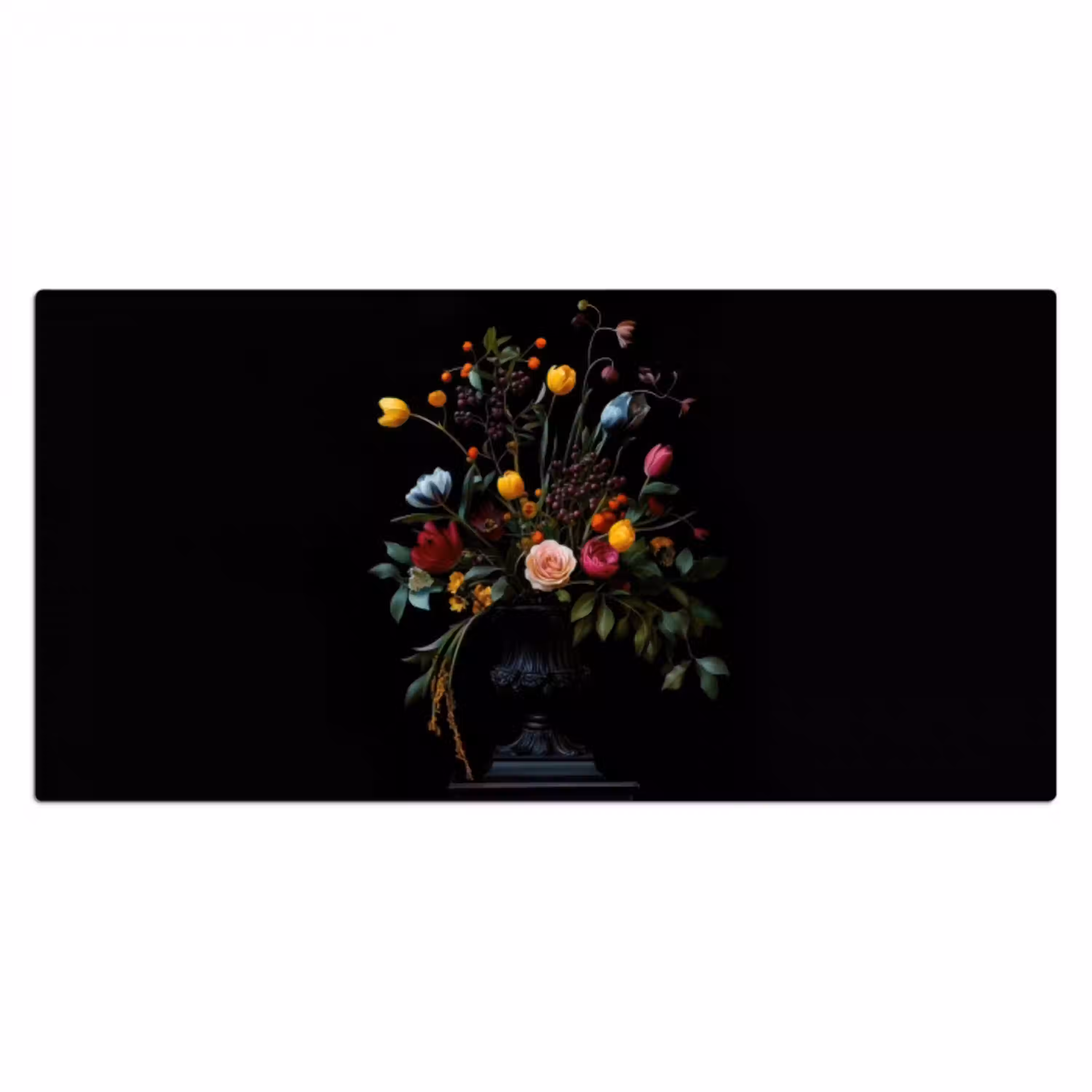 Klassiek - Vaas - Boeket - Bloemen Muismat XXL klein -3d_leeg