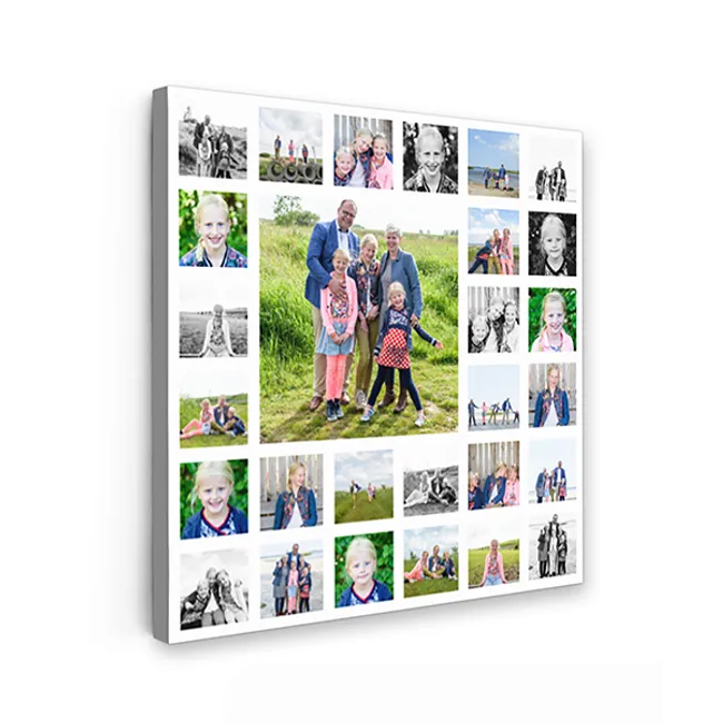 Leinwandcollage – 28 Fotos – Quadratisch