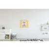 More coffee - Geel - Paars - Strepen - Mok textielposter latten blank klein -kinderkamer