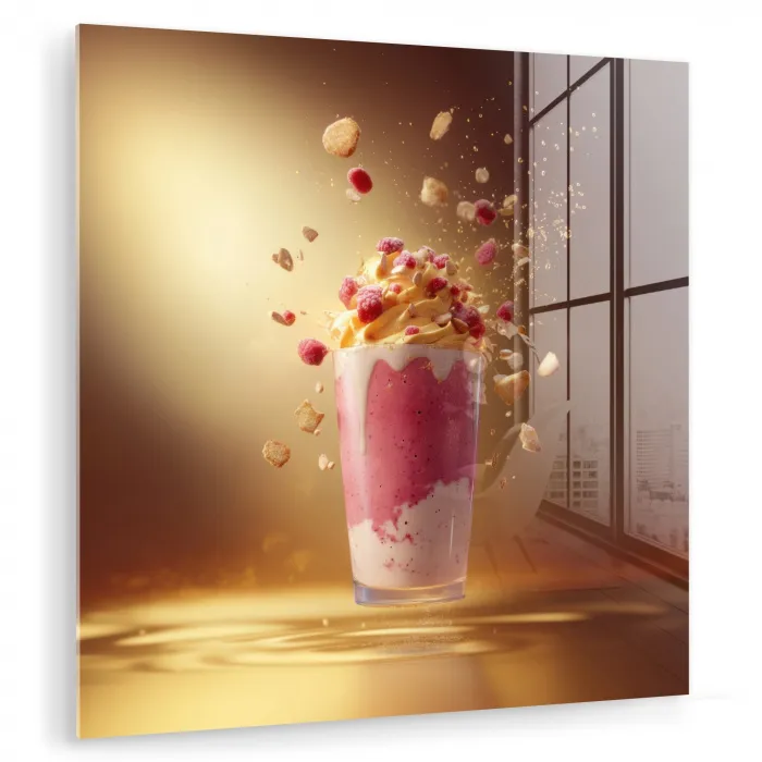 Framboos - Smoothie - Drinken - Roze plexiglas 5mm klein -zzzproduct_nieuw