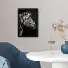 Zebra - Zwart - Wit - Portret - Dieren fotolijst zwart zonder passe partout klein -sfeer4