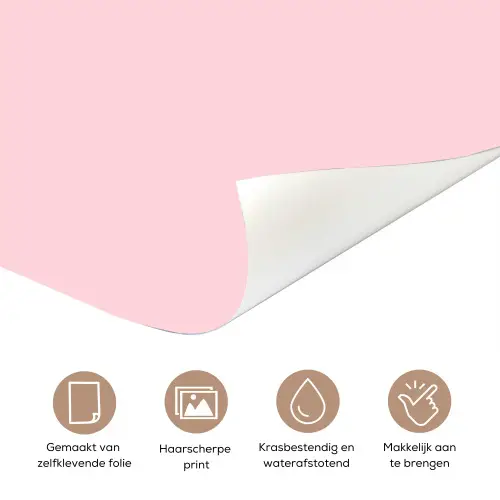 Bisou - Roze - Minimalistisch deurposter klein -closeup_NL